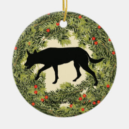 Australian Kelpie Wreath Keramisch Ornament