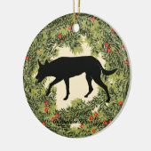 Australian Kelpie Wreath Keramisch Ornament (Links)