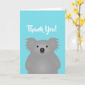 Australian Koala Bear Thank You Kaart (Gele Bloem)