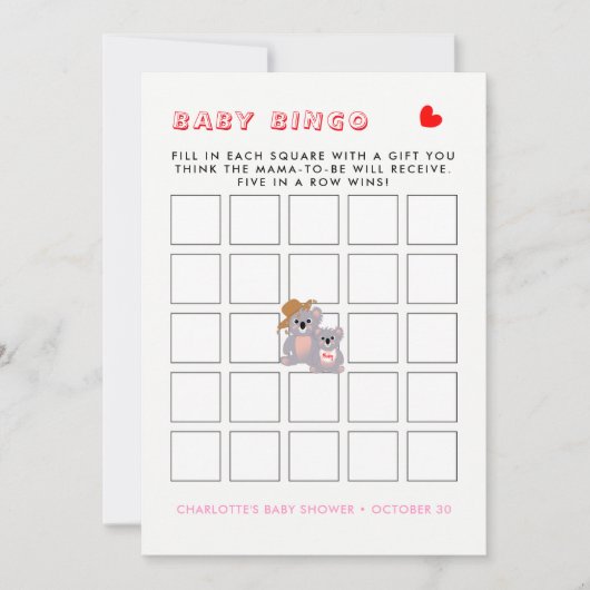 Australian Koala Beer Cute Graphic Kaart (Voorkant)