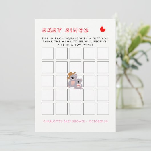 Australian Koala Beer Cute Graphic Kaart (Staand voorkant)