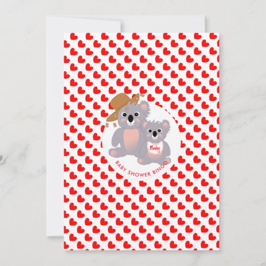 Australian Koala Beer Cute Graphic Kaart (Achterkant)