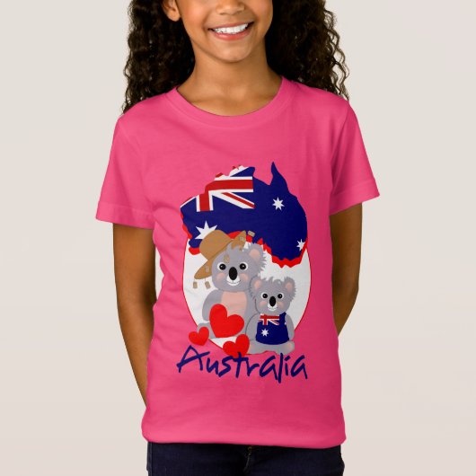 Australian Koala Beer Cute T-shirt (Voorkant)