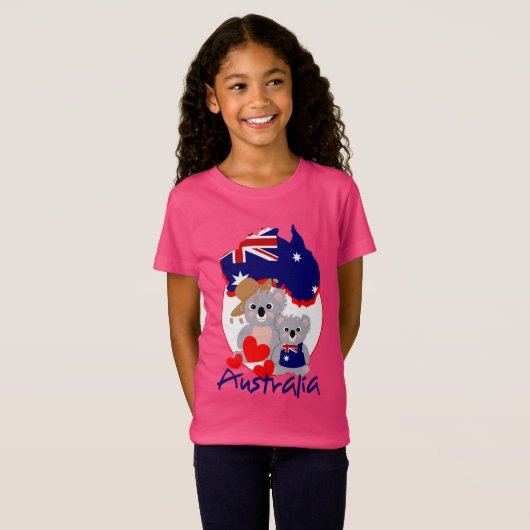 Australian Koala Beer Cute T-shirt (Voorkant volledig)
