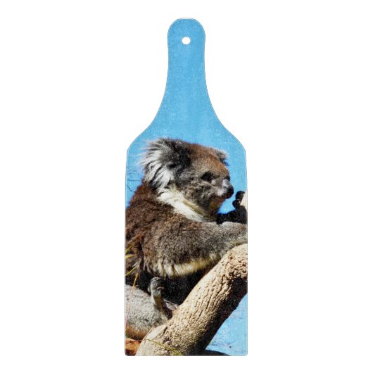 Australian Koala Beer in oude dennenboom, Snijplank (Voorkant)