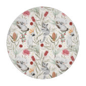 Australian Koala Cockatoos Proteas Natuur Pattern Snijplank (Voorkant)