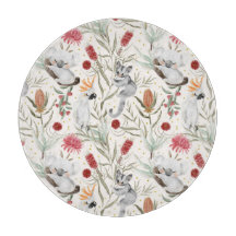 Australian Koala Cockatoos Proteas Natuur Pattern
