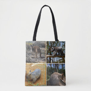 Australian Koala, Kangaroo, Quokka, Wombat Tote Bag