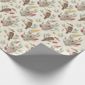 Australian Koalas, Kookaburras and Native Flora Cadeaupapier (Hoek)