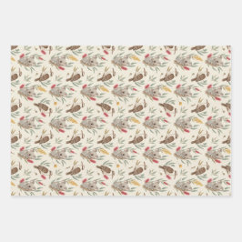 Australian Koalas, Kookaburras and Native Flora Inpakpapier Vel