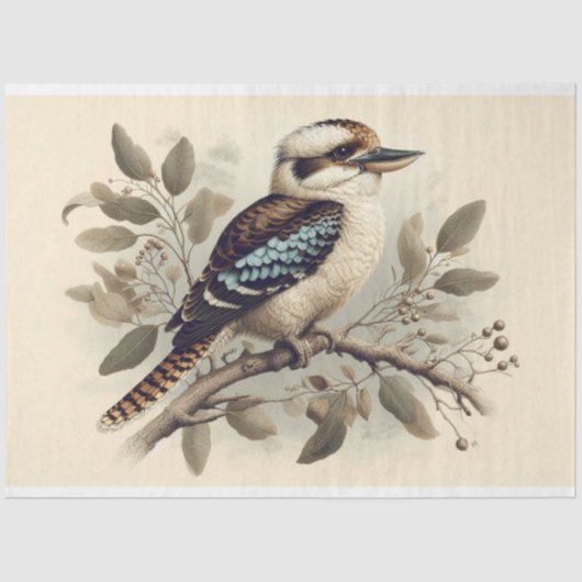 Australian Kookaburra Decoupage Tissuepapier (Voorkant)