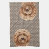 Australian Labradole Goldendole Beige Theedoek (Verticaal)