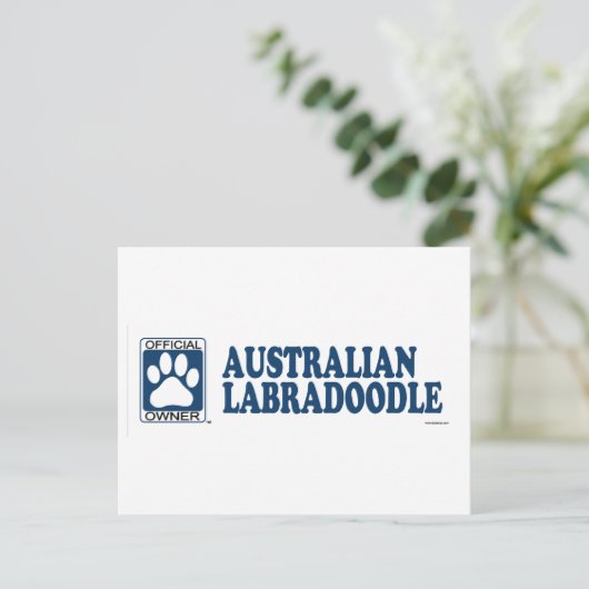 Australian Labradoodle Blue Briefkaart (Staand voorkant)