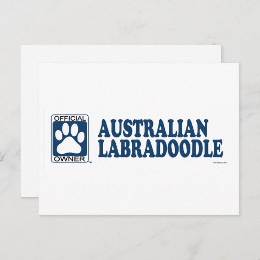 Australian Labradoodle Blue Briefkaart (Voorkant / Achterkant)