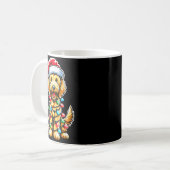 Australian Labradoodle Christmas Tree Xmas Santa L Koffiemok (Voorkant links)