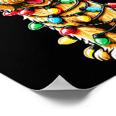 Australian Labradoodle Christmas Tree Xmas Santa L Poster (Hoek)