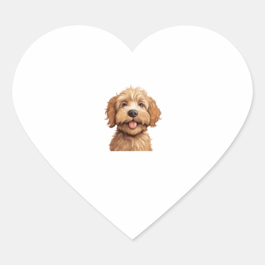 Australian Labradoodle Hart Sticker (Voorkant)