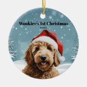 Australian Labradoodle Holiday Keramisch Ornament (Voorkant)