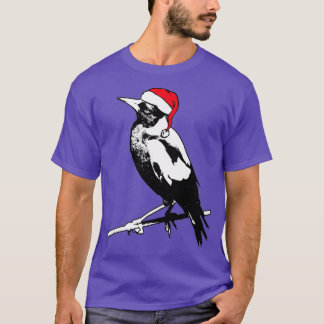 Australian Magpie Aussie Christmas  T-shirt