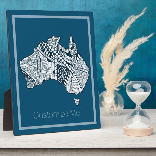 Australian Map Art Plaque Fotoplaat (Zijkant)