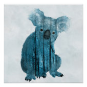 Australian Misty Forest Koala Poster (Voorkant)