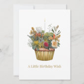 Australian Native Flower Cupcake Birthday Card Kaart (Voorkant)