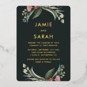 Australian Native Gum Blossom Folie Invitation Folie Uitnodiging (Voorkant)