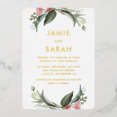 Australian Native Gum Blossom Folie Invitation Folie Uitnodiging (Voorkant)