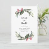 Australian Native Gum Blossom Save the Date (Staand voorkant)