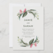 Australian Native Gum Blossom Wedding Invitation Kaart (Voorkant)