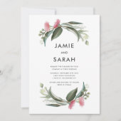 Australian Native Gum Blossom Wedding Invitation Kaart (Voorkant)