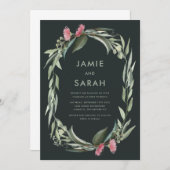 Australian Native Gum Blossom Wedding Invitation Kaart (Voorkant / Achterkant)