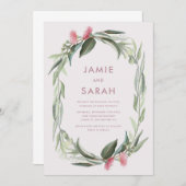 Australian Native Gum Blossom Wedding Invitation Kaart (Voorkant / Achterkant)