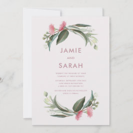 Australian Native Gum Blossom Wedding Invitation Kaart