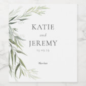 Australian Native Gum Leaf Wijn Etiket (Enkel label)