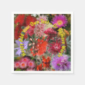 Australian Native Wild Flowers Cocktail Servet (Voorkant)