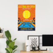 Australian Open Tennis Poster Zomer Slam, Vet (Thuiskantoor)