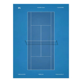 Australian Open Tennisbaan Perfect Poster