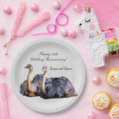 Australian Ostrich Funny Cartoon Papieren Bordje (Feest)