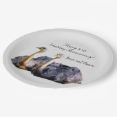 Australian Ostrich Funny Cartoon Papieren Bordje (Gekanteld)