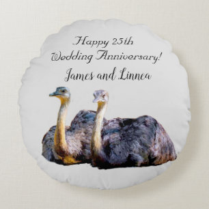 Australian Ostrich Funny Cartoon Rond Kussen