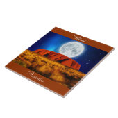 Australian Outback Ayers Rock "Uluru 6' Art Tegel Tegeltje (Zijkant)