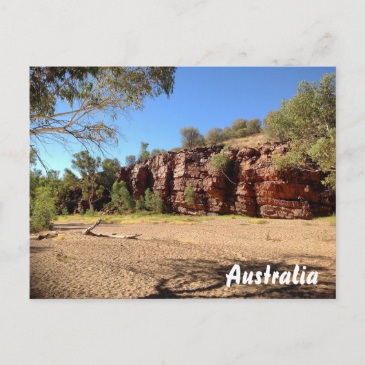 Australian outback briefkaart - Trephina Gorge (Voorkant)