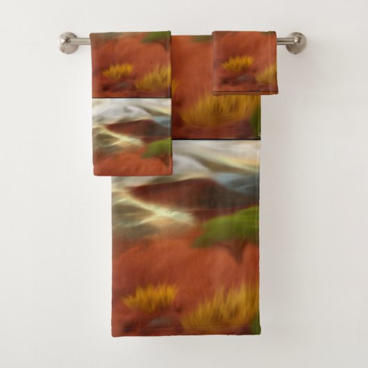 Australian Outback Dawn Abstracte Art Bad Handdoek (Insitu)