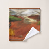 Australian Outback Dawn Abstracte Art Bad Handdoek (Wasdoekje)