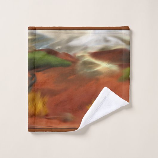 Australian Outback Dawn Abstracte Art Bad Handdoek (Wasdoekje)