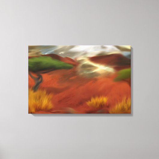 Australian Outback Dawn Abstracte Art Canvas Afdruk (Voorkant)