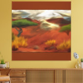 Australian Outback Dawn Abstracte Art Canvas Afdruk (Insitu (Woonkamer))