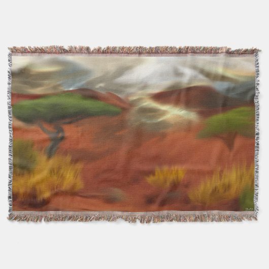 Australian Outback Dawn Abstracte Art Deken (Voorkant)