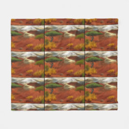 Australian Outback Dawn Abstracte Art Fleece Deken